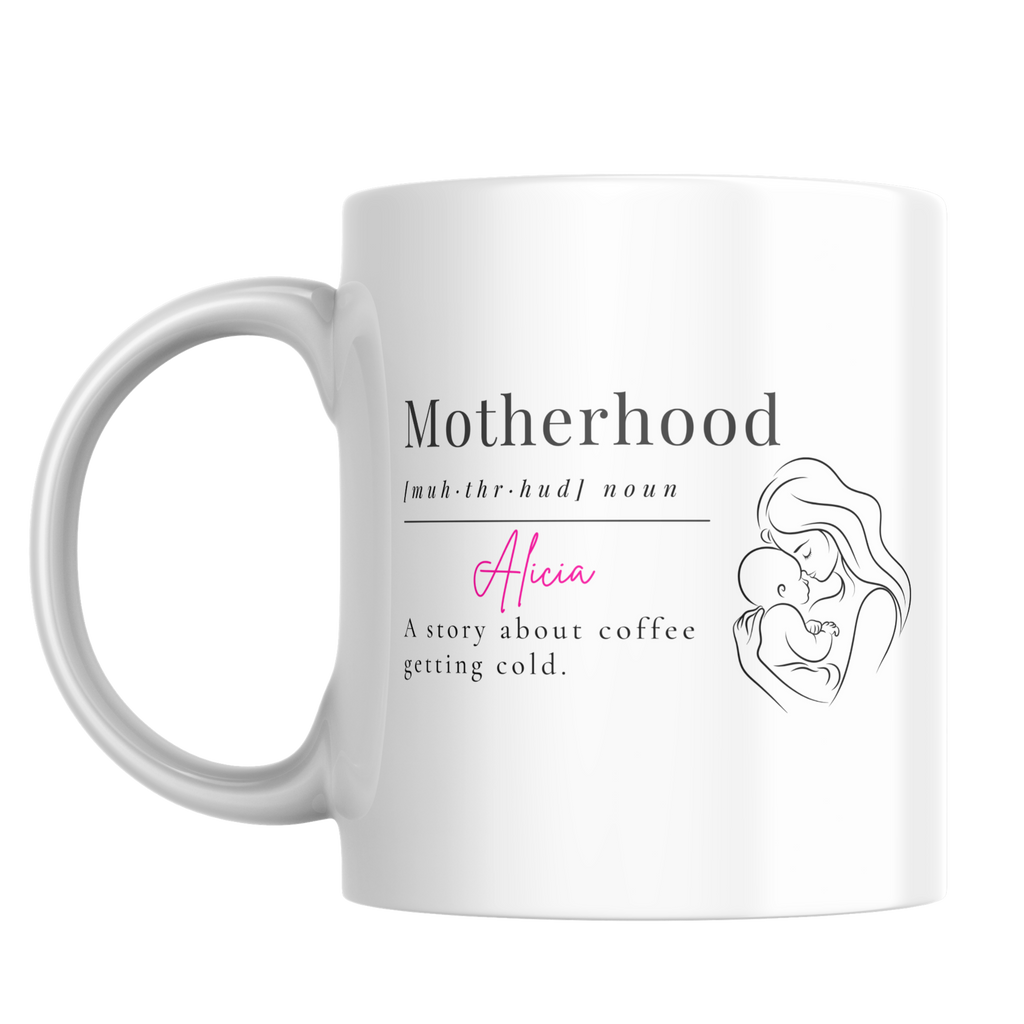 Personalized Motherhood Mug - Custom Name 11oz Ceramic Mug