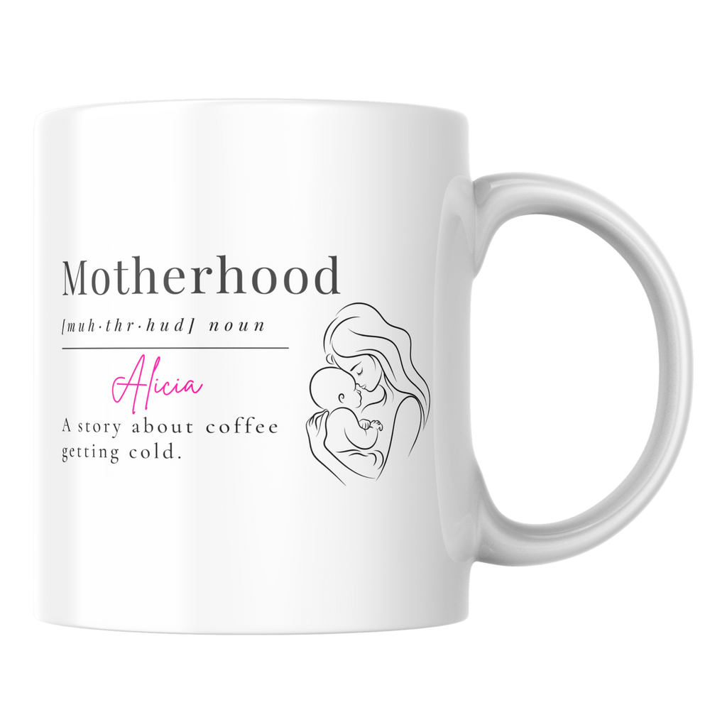 Personalized Motherhood Mug - Custom Name 11oz Ceramic Mug